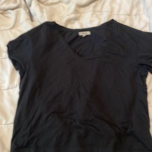 Madewell Black V Neck T Shirt